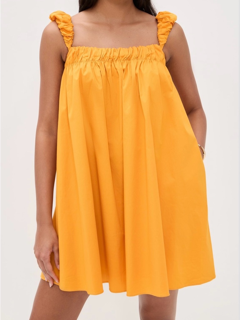Brand New Staud Beau Dress In Clementine (M)